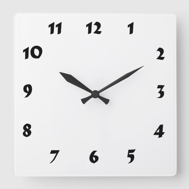 Changeable Numbered White Clock (Front)