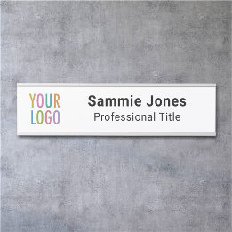 Changeable Office Door Name Plate Business Logo