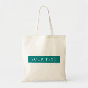 Changeable Text Modern Template Teal Green Natural Tote Bag