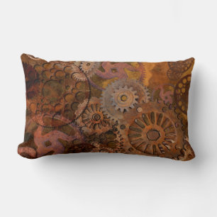 Changing Gear - Steampunk Gears & Cogs Lumbar Cushion