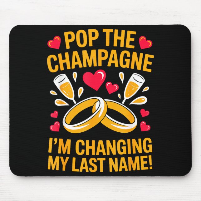 Changing Last Name Future Husbande Wife Husband Mouse Mat (Front)