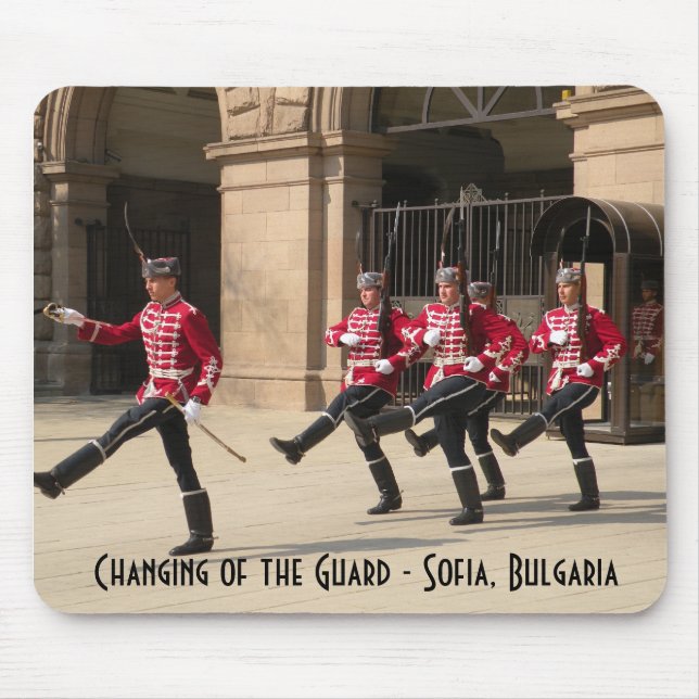 Changing of the Guard - Sofia, Bulgaria Mouse Mat (Front)