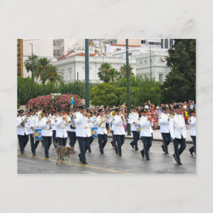 Changing of the guards in Athens Greece Card