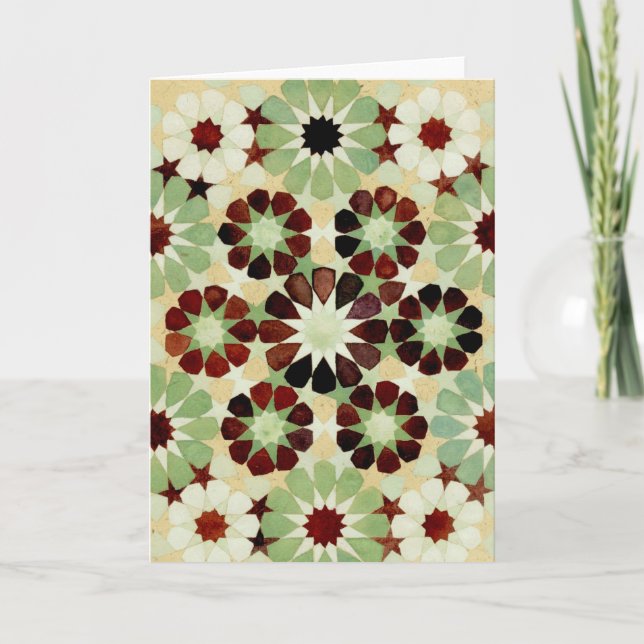'Changing Seasons' Islamic geometry greeting card (Front)