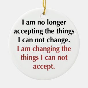 Changing What I Can Not Accept Ceramic Tree Decoration