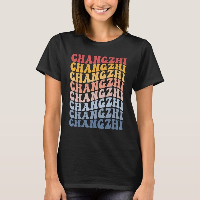 Changzhi City Groovy Retro T-Shirt (Front)
