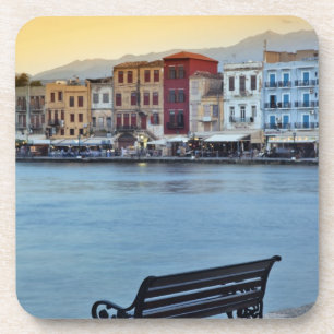 Chania at dusk, Chania, Crete, Greece Coaster