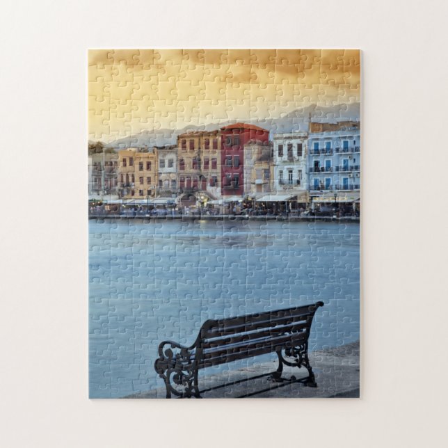 Chania at dusk, Chania, Crete, Greece Jigsaw Puzzle (Vertical)