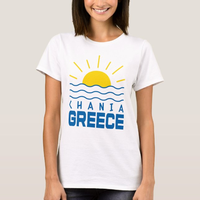Chania Greece Sunshine And Sea Waves Women's T-Shirt (Front)