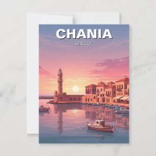 Chania Greece Travel Postcard