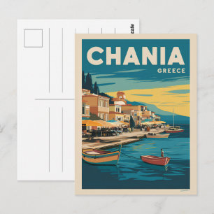 Chania Greece vintage gifts souvenirs Postcard