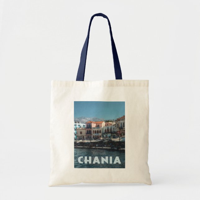 Chania Harbour, Crete Greece Tote Bag (Front)