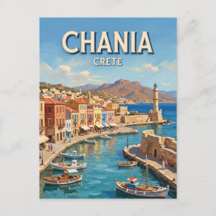 Chania Old Town Greece Postcard
