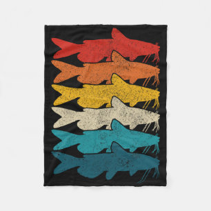 Channel Catfish Vintage Fish Catfish Fishing  Fleece Blanket