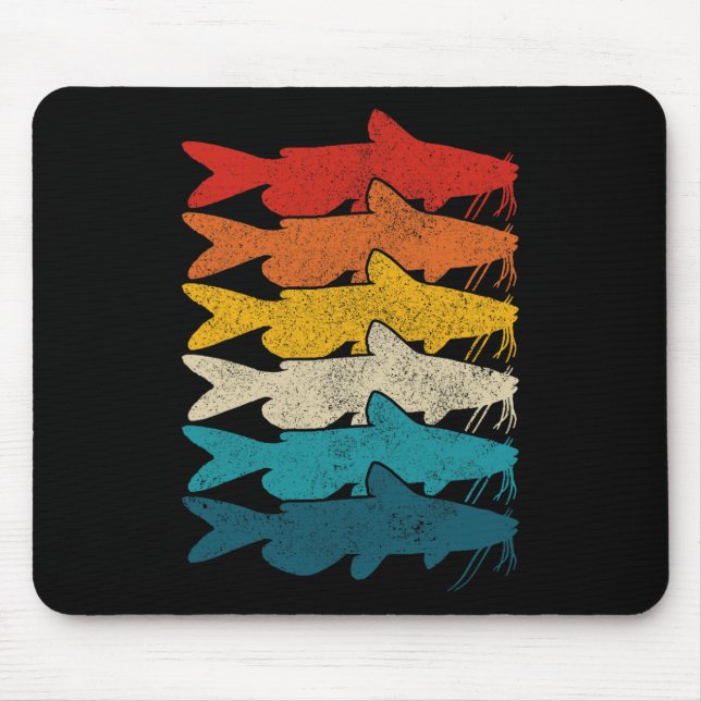 Channel Catfish Vintage Fish Catfish Fishing  Mouse Mat (Front)