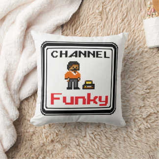  Channel Funky Pixel Art  Cushion