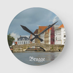 Channel in Brugge, Belgium Round Clock
