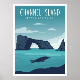 Channel Island National Park California Travel  Poster