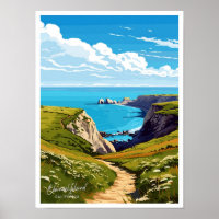 Channel Islands California travel illustration