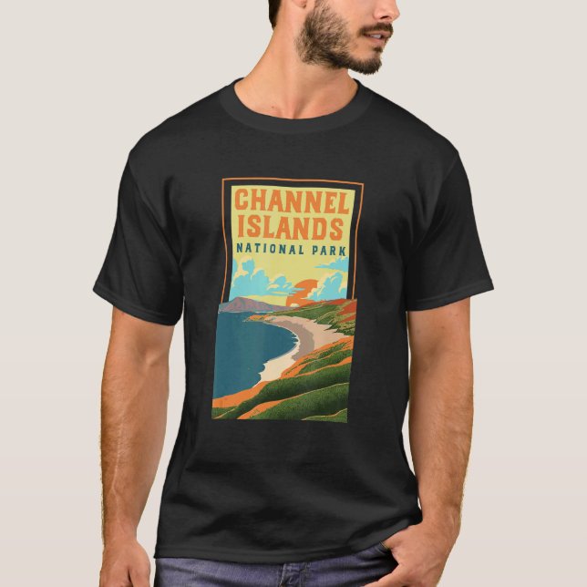 Channel Islands California WPA National Parks Post T-Shirt (Front)