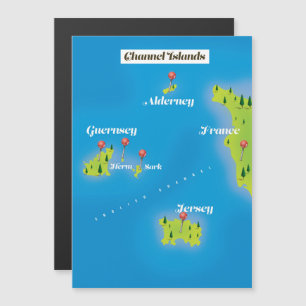 Channel Islands Map poster.