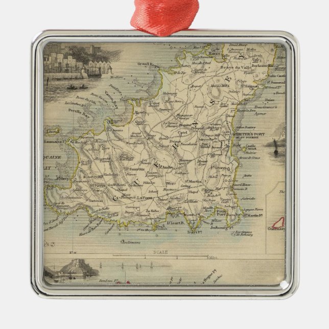 Channel Islands Metal Tree Decoration (Front)