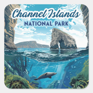 Channel Islands National Park California Ocean Square Sticker