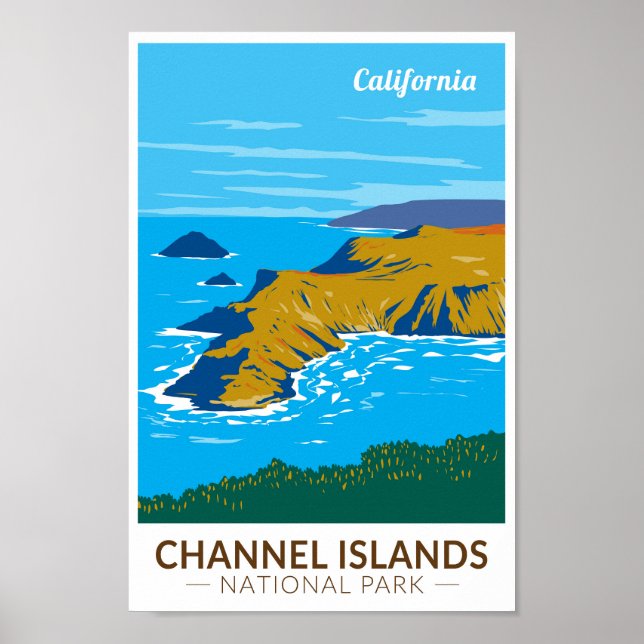 Channel Islands National Park California Travel Poster (Front)