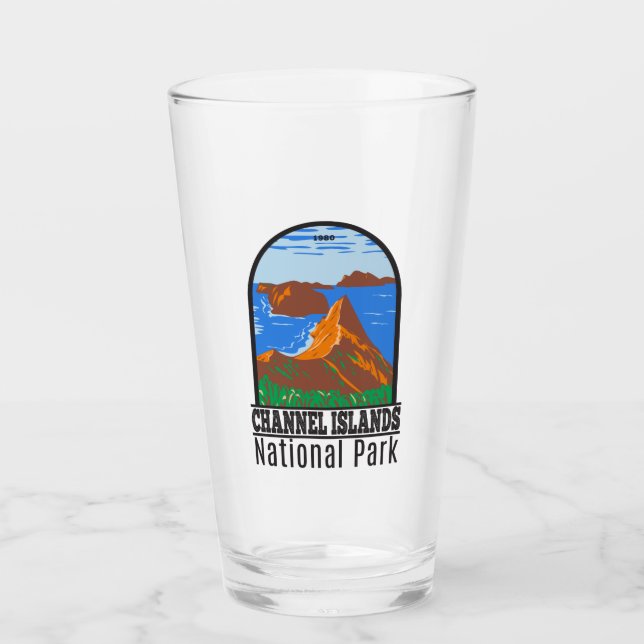 Channel Islands National Park California Vintage Glass (Front)