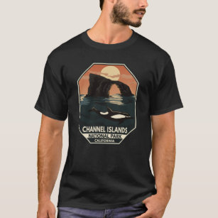 Channel Islands National Park Dolphin Retro Emblem T-Shirt
