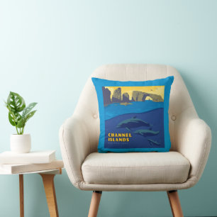 Channel Islands National Park Dolphins Cushion