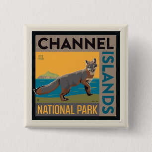 Channel Islands National Park Fox 15 Cm Square Badge