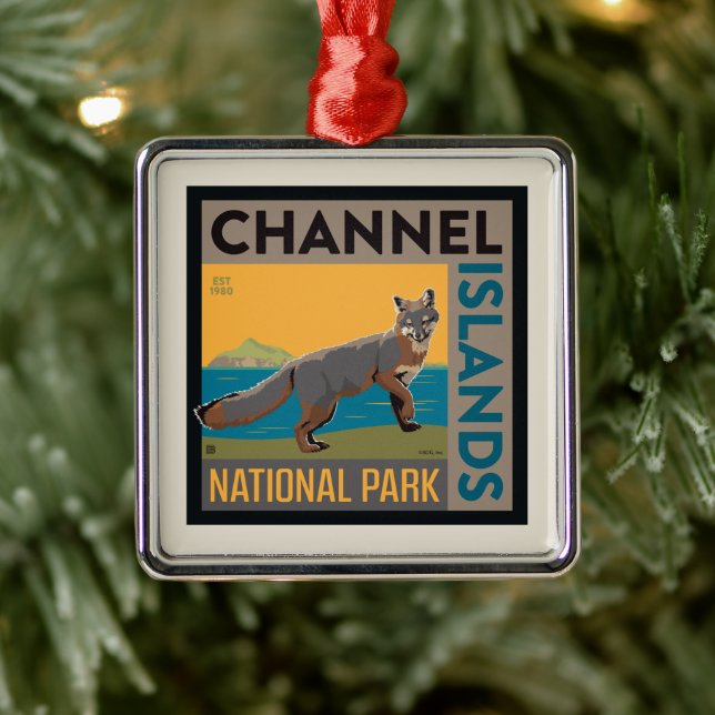 Channel Islands National Park | Fox Metal Tree Decoration (Tree)