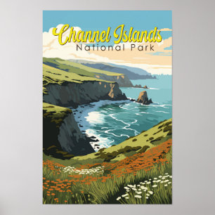 Channel Islands National Park Illustration Travel Poster