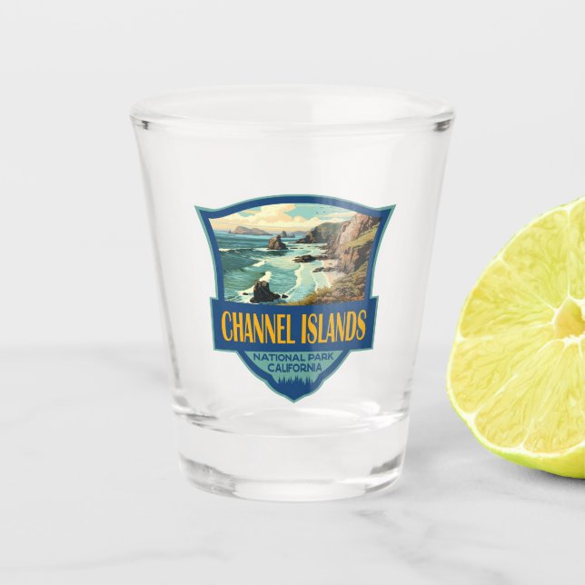 Channel Islands National Park Illustration Travel  Shot Glass (Front)