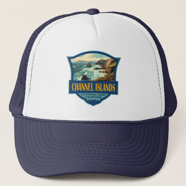 Channel Islands National Park Illustration Travel  Trucker Hat (Front)