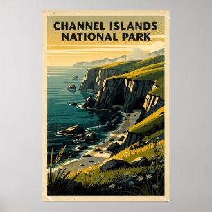 Channel Islands National Park Retro Poster