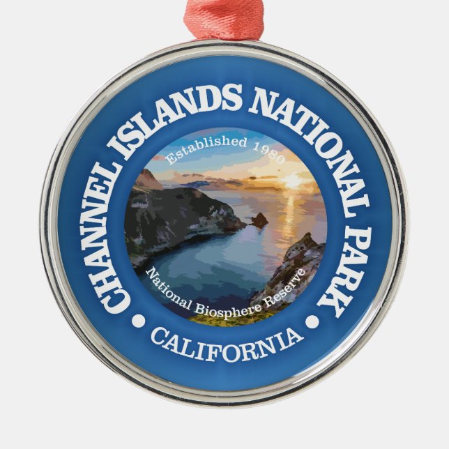 Channel Islands NP (rd)2 Metal Tree Decoration (Front)