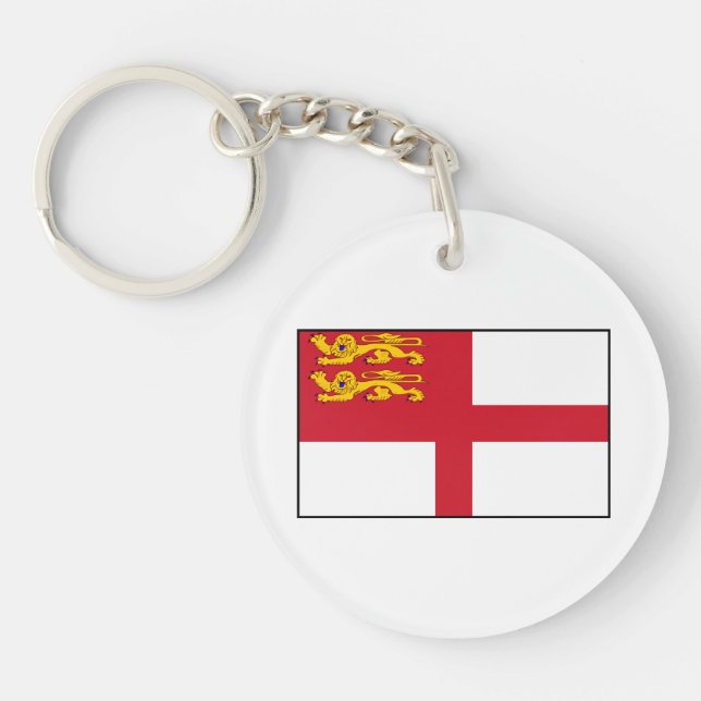 Channel Islands - Sark Flag Key Ring (Front)