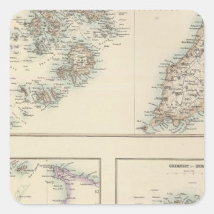 Channel Islands, Scilly Islands, and Isle of Man Square Sticker