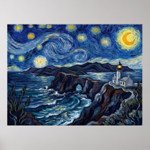 Channel Islands Starry Night Poster