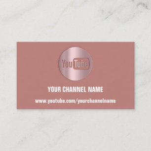CHANNEL NAME YOUTUBER LOGO QR CODE ROSE  BUSINESS CARD