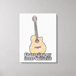 Channeling my inner guitarist.positive guitar word canvas print