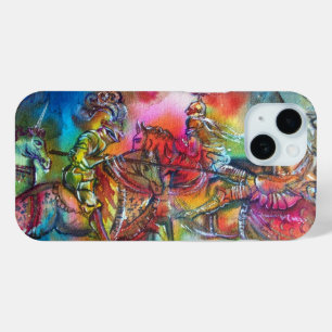 CHANSON DE ROLAND,COMBAT OF KNIGHTS IN TOURNAMENT  iPhone 15 CASE