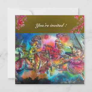 CHANSON DE ROLAND/ COMBAT OF KNIGHTS IN TOURNAMENT INVITATION