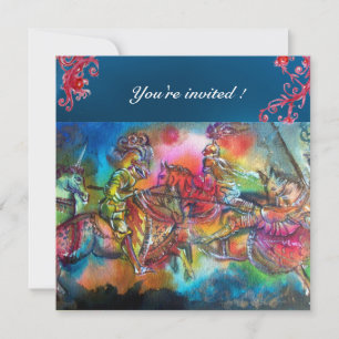 CHANSON DE ROLAND/ COMBAT OF KNIGHTS IN TOURNAMENT INVITATION