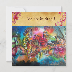 CHANSON DE ROLAND/ COMBAT OF KNIGHTS IN TOURNAMENT INVITATION