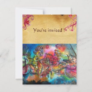 CHANSON DE ROLAND/ COMBAT OF KNIGHTS IN TOURNAMENT INVITATION