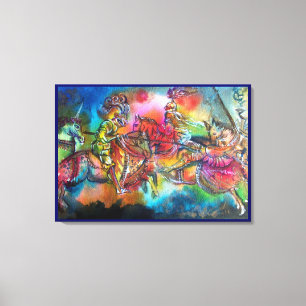 CHANSON DE ROLAND/ COMBAT OF KNIGHTS IN TOURNMENT CANVAS PRINT