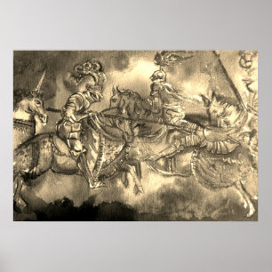 CHANSON DE ROLAND/ COMBAT OF KNIGHTS IN TOURNMENT POSTER